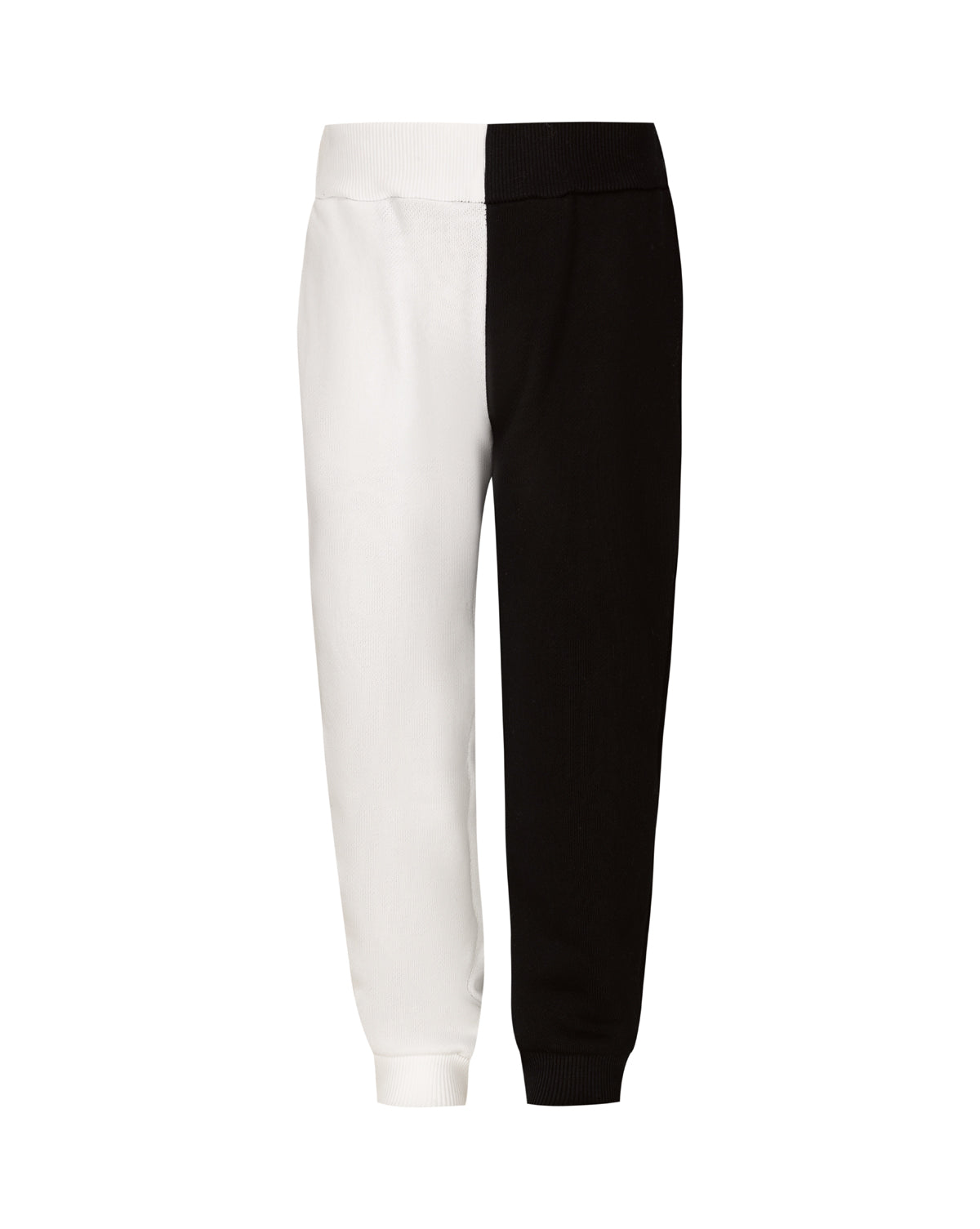 Organic Fleece Duo Sweatpants - Black and White